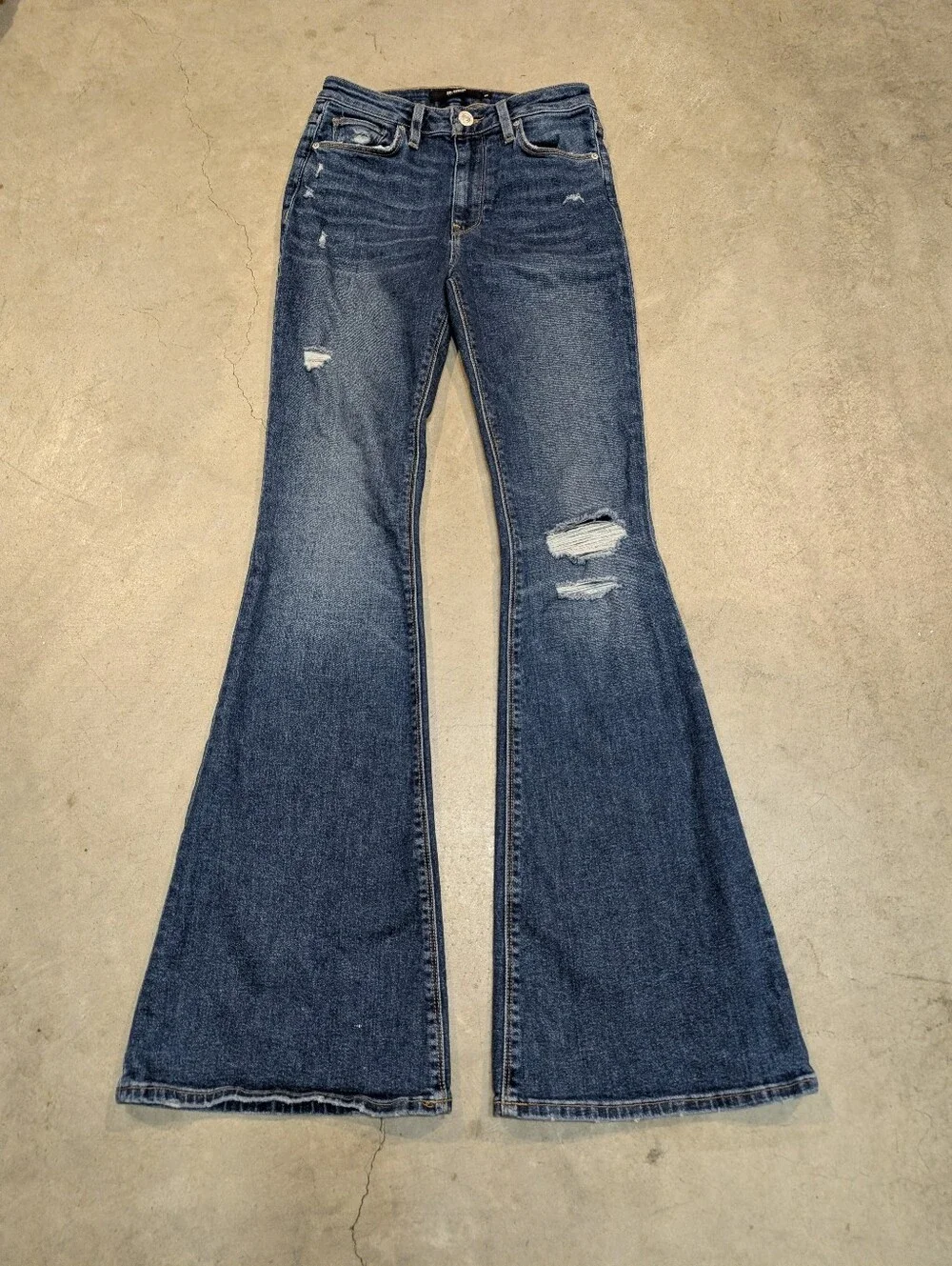 Hudson Holly Flare Leg Jeans Women's 25 Denim High Rise